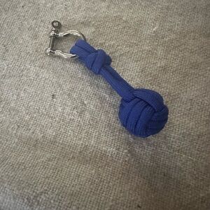 FREE WITH PURCHASE! Handmade Silver and Blue Monkey's Fist Key Holder